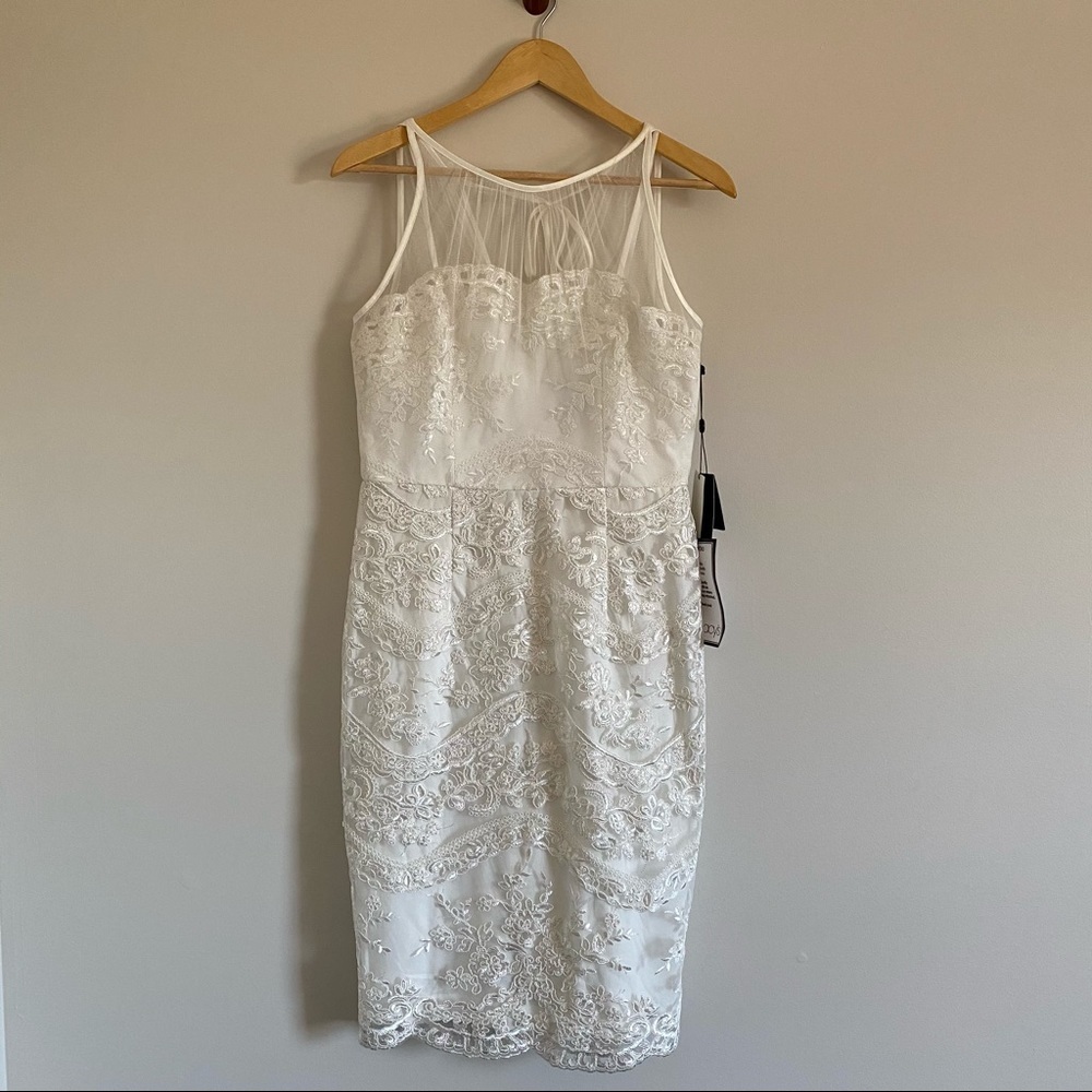 Adrianna Papell Embroidered Floral Sheath Dress